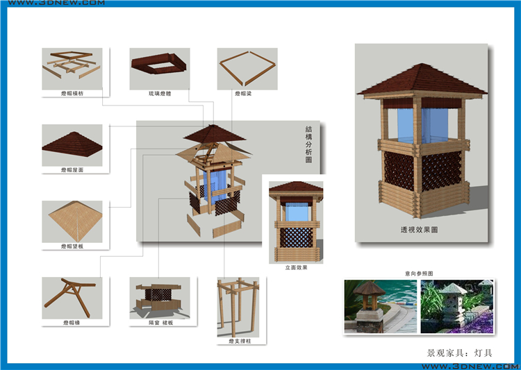 DB00580室外园林景观灯具路灯古灯欧式中式SU模型-22