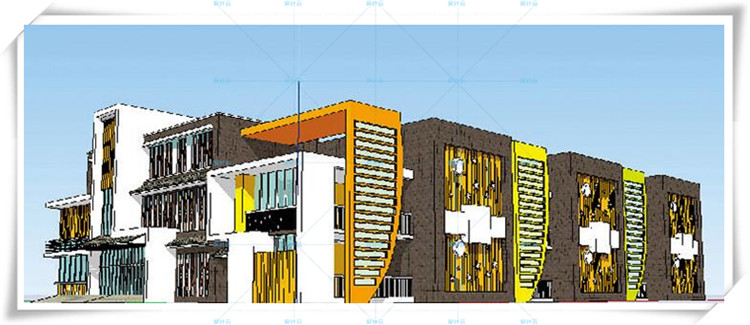 SJ040SU幼儿园模型库素材建筑方案 sketchup模型景观设计-9