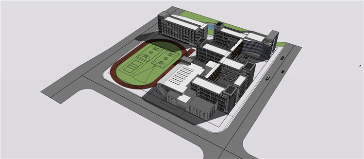 DB10238大学/中学/小学/学校建筑SketchUp模型/校园SU模型/教学...-3