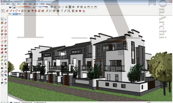 ZZ0085SU模型别墅庭院花园洋房低层农村自建房住宅建筑方...-2