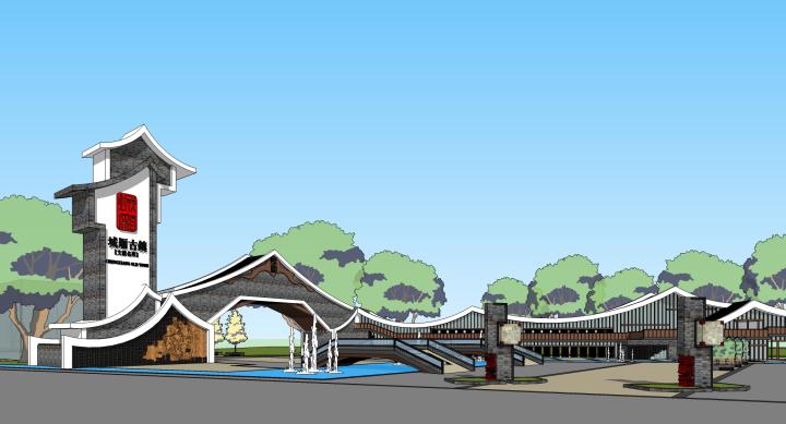DB08275 SU草图大师园林假山石头水景模型组件 Sketchup景观小...-7