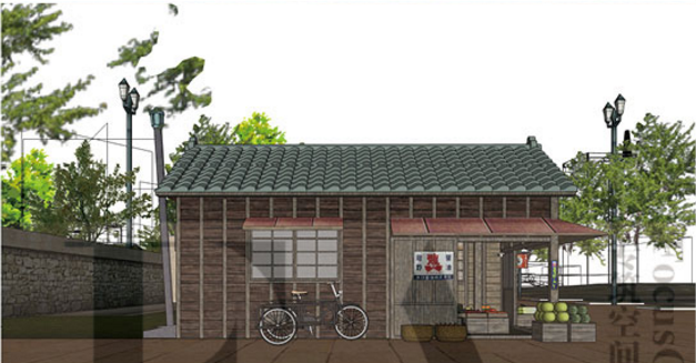 ZZ0113美丽乡村民宿客栈农家水果蔬菜商店景观方案设计SU模型-4