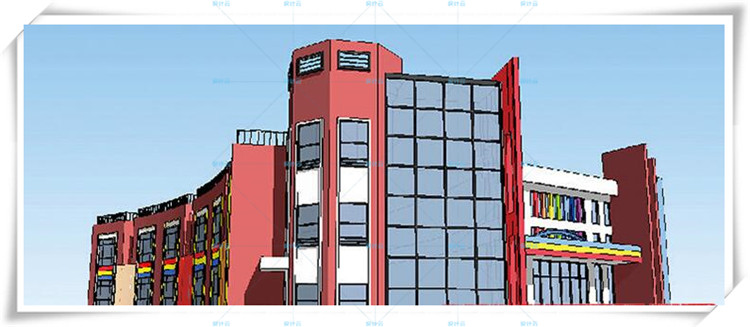 SJ040SU幼儿园模型库素材建筑方案 sketchup模型景观设计-24