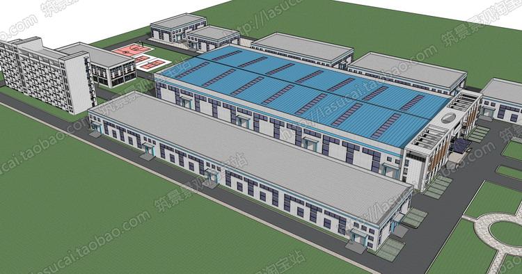 DB00913厂房仓库改建改造工业厂区艺术区su模型素材-15