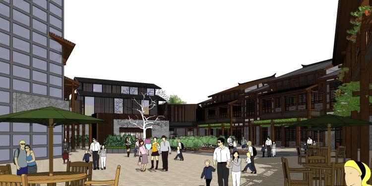 DB08310川西建筑风格木结构商业古街中式古建民宿客栈方案...-7