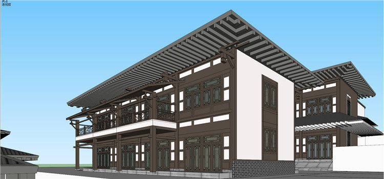 DB10242古建SU模型 仿古建筑古亭中国式/外国古典-28