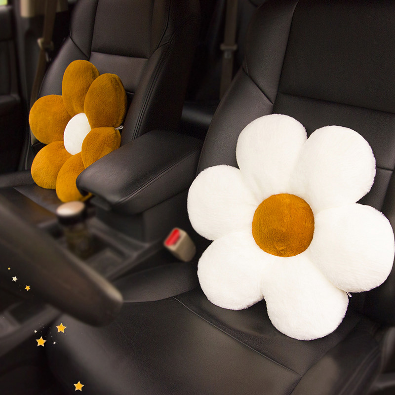 Cute car cushion ins wind sun petals car pillow cushion sofa bay window office sedentary cushion