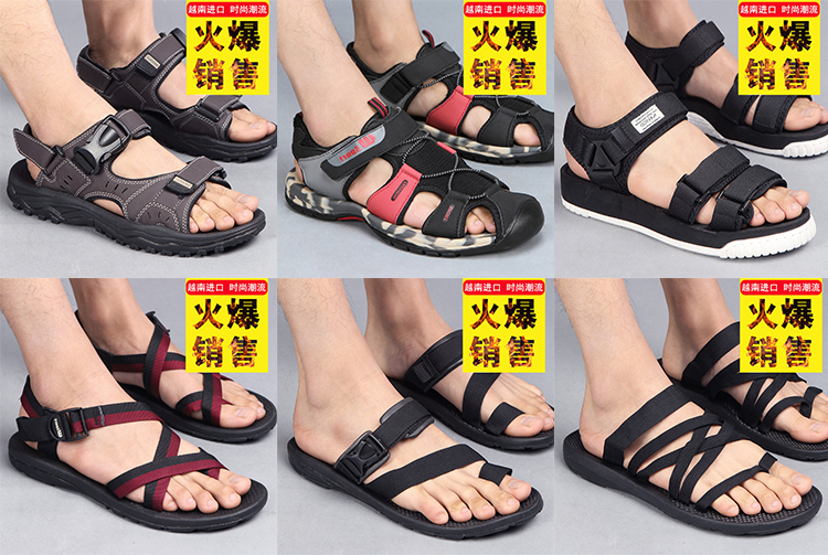 Dép Việt Nam dày đáy bánh xốp Velcro hè mới làn sóng hoang dã giản dị Giày đi biển Roman sandal nữ phẳng dép nữ quai ngang