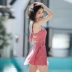 Cặp đôi đồ bơi nữ Xiêm váy phẳng góc che bụng thon gọn ngực nhỏ thu thập nhỏ mùa xuân tươi mát bãi biển cặp đôi người yêu - Vài đồ bơi set đồ đôi đi biển Vài đồ bơi