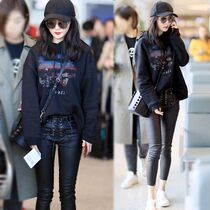 Hong Kongs new womens fashion brand fleece sweater winter star with the same loose thickened hooded long-sleeved warm jacket