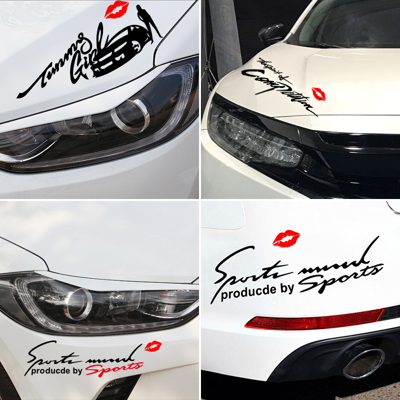 Car lamp eyebrow sticker decoration sticker personality engine cover car sticker letter sticker sticker car body sticker sticker sticker
