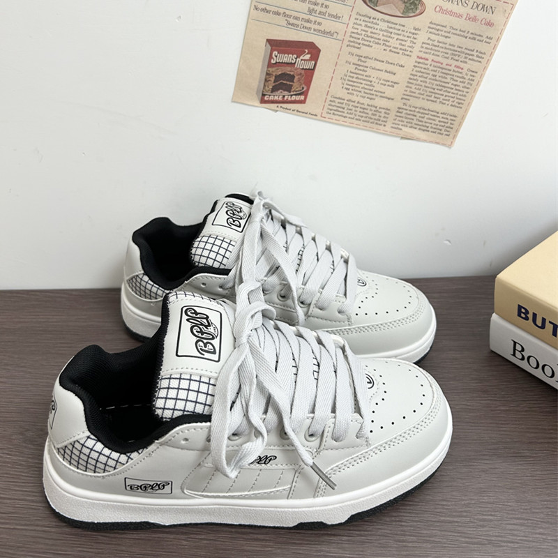 ins Chinese Trendy Niche Gray Loafers for Men and Women, Chic Versatile Couple White Shoes, Casual Sports Skateboard Shoes