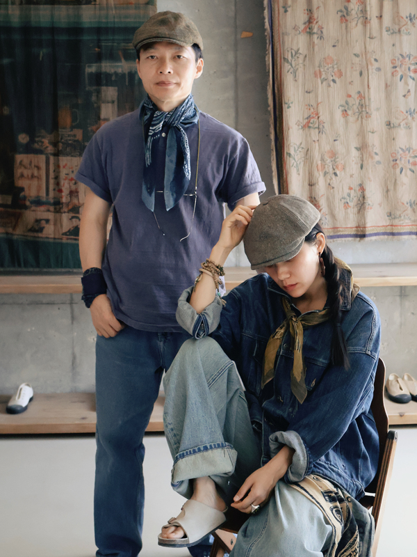Ada's Original Design, the "Cashew Nut" Niche Cotton and Linen Printed Small Square Scarf, Casual and Relaxed