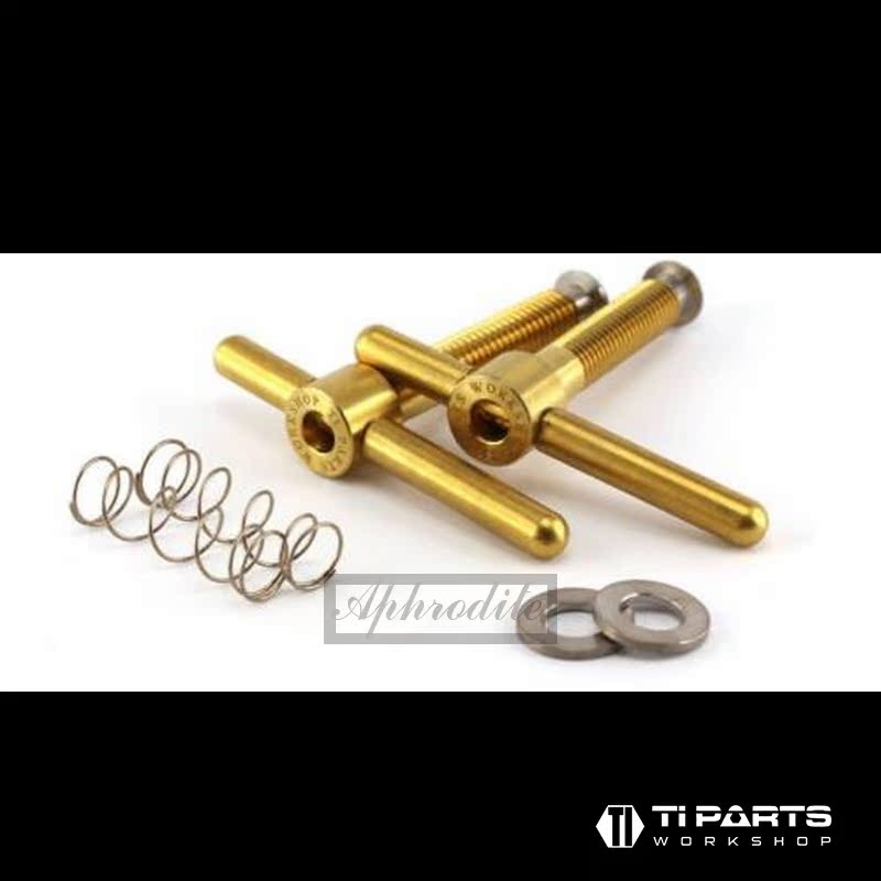 TI PARTS BROMPTON Titanium Folding Buckle Offset Gold handle Gold screws