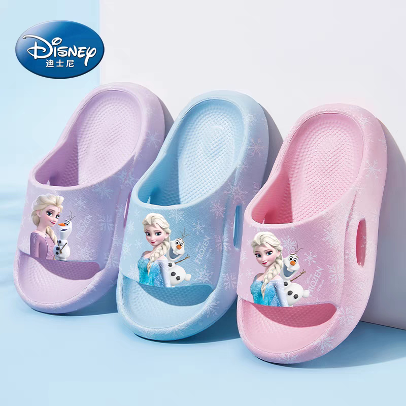 Disney Kidsren's Slippers Girls' Slippers 2026 New Summer Baby Indoor Slippers Non-Slip Elsa Princess