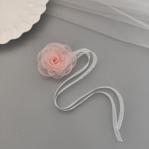 Dual-purpose super fairy perm organza flowers bridal neck flower wrist flower knot wedding bridesmaid sister group hand flower