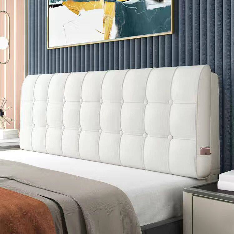 Bedroom bedside soft package double tatami leather headboard large back cushion splicing removable and washable simple modern sticky