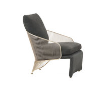 Spot light luxury custom sofa chair Metal wire leisure chair Sales reception chair Hardware single lazy chair