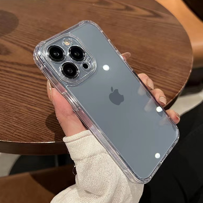 Suitable for Apple 17Promax Mobile Phone Case Iphone16Pro New Model 13 Transparent 15Pro Silicone Anti-Fall 12 Simple Men's 14 All-Inclusive 11 Women's 17Pro Couple 16 High-End 14Pro Soft Case