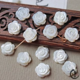 Белый трехмерный двусторонний резной аксессуар, аксессуары, 8-12мм, в цветочек, DIY