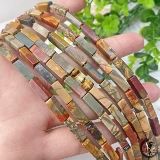 Натурально импортированные бусинки Picasso Sifang Fangzhu красная линия сосны, круглые бусины, полузащитные продукты Diy Jewelry Accessory