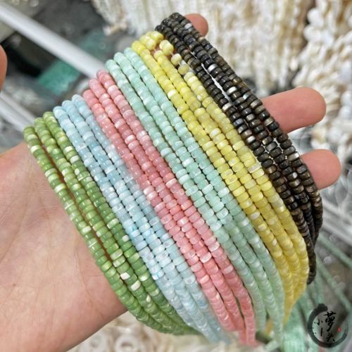 Натуральные синие желтые розовые бусины ручной работы, аксессуар, аксессуары