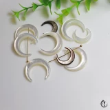 Натуральная белая бабочка-ракушка Луна 15/20 мм, ракушка с двойным отверстием, рог, материал ручной работы, сделай сам, древний стиль, шпилька, ювелирные изделия