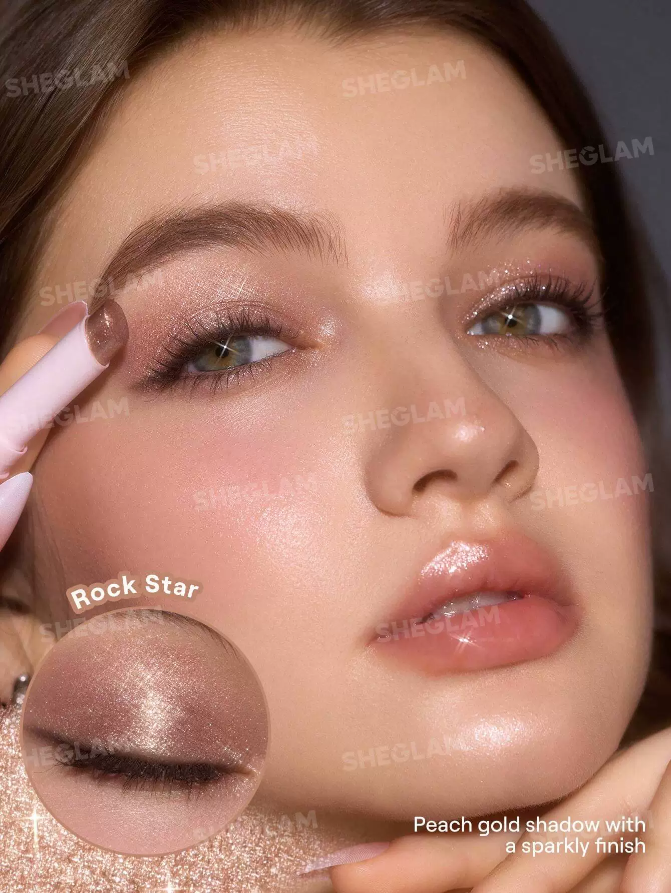 «Какое-то пятнышко» тени для глаз Sheglam Jelly Eyeshadow Rosy Gem/Lilac Luster