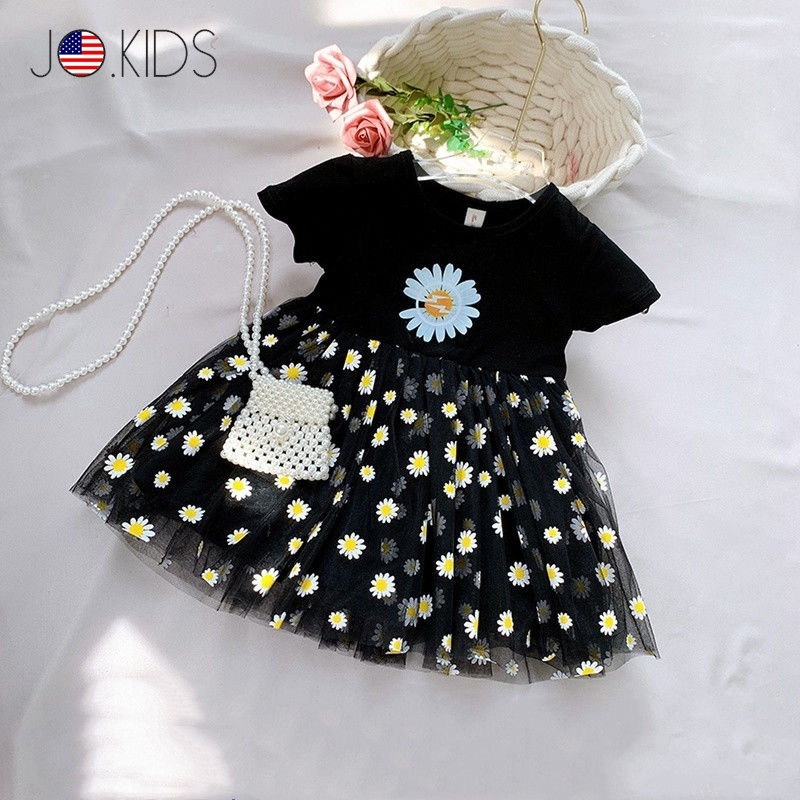 Counter JO girls summer dress 2022 new Korean version of the baby girl daisy tutu skirt princess skirt