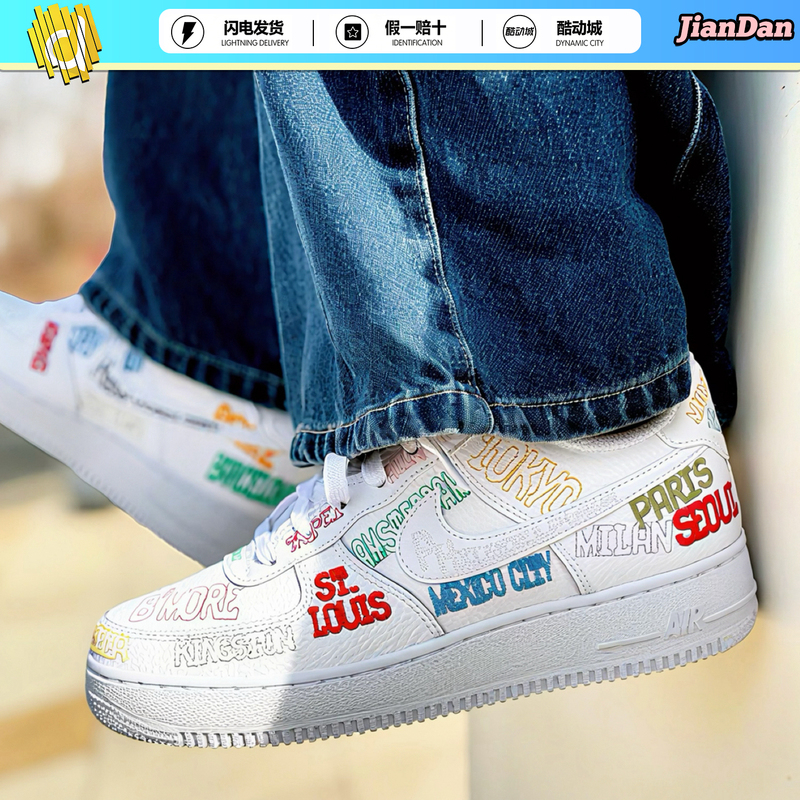 Nike Men's 2026 Summer New Air Force 1 07 Air Force Graffiti Sneakers Ii1549-100 Nike Men's 2026 Summer New Air Force 1 07 Air Force Graffiti Sneakers Ii1549-100