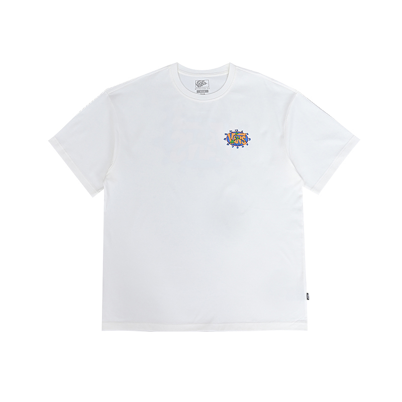 Vans New Men's White Short-Sleeved Casual Loose T-Shirt Versatile Sports Top Vn000Tkwfs8