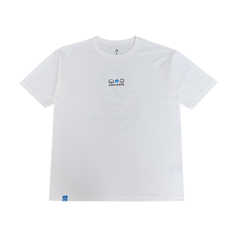 Converse New Summer Style Couple's Sports Casual Short-Sleeved Versatile White T-Shirt Uck176-W70 Converse New Summer Style Couple's Sports Casual Short-Sleeved Versatile White T-Shirt Uck176-W70