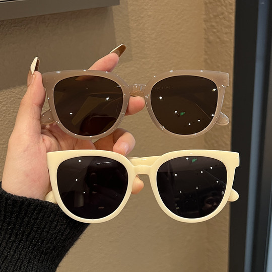 Liu Yifei's Same Style Sunglasses, Brown Glasses for Women, High-End Korean Style Trendy Uv Protection Sunglasses, Xu Hongdou
