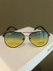Aviator sunglasses for men with large frame and small toad glasses for driving and fishing outdoor anti-UV sunglasses