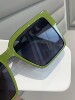 Korean Style Large Frame Green Sunglasses for Women with Round Faces ins Street Style Sunglasses Anti-Uv Travel Sunshade Glasses