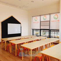 Kindergarten childrens high-end table liftable study table set early education painting table dining table fireproof board writing table