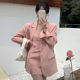 Korean chic spring French temperament lapel single-breasted loose all-match double pocket long-sleeved suit jacket women