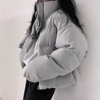 Retro stand collar hand stuffed cotton warm cotton jacket for women Retro stand collar hand stuffed cotton warm cotton jacket for women