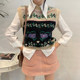 Korean chic age-reducing retro haze blue pointed collar long-sleeved shirt + jacquard waistcoat knitted vest vest women