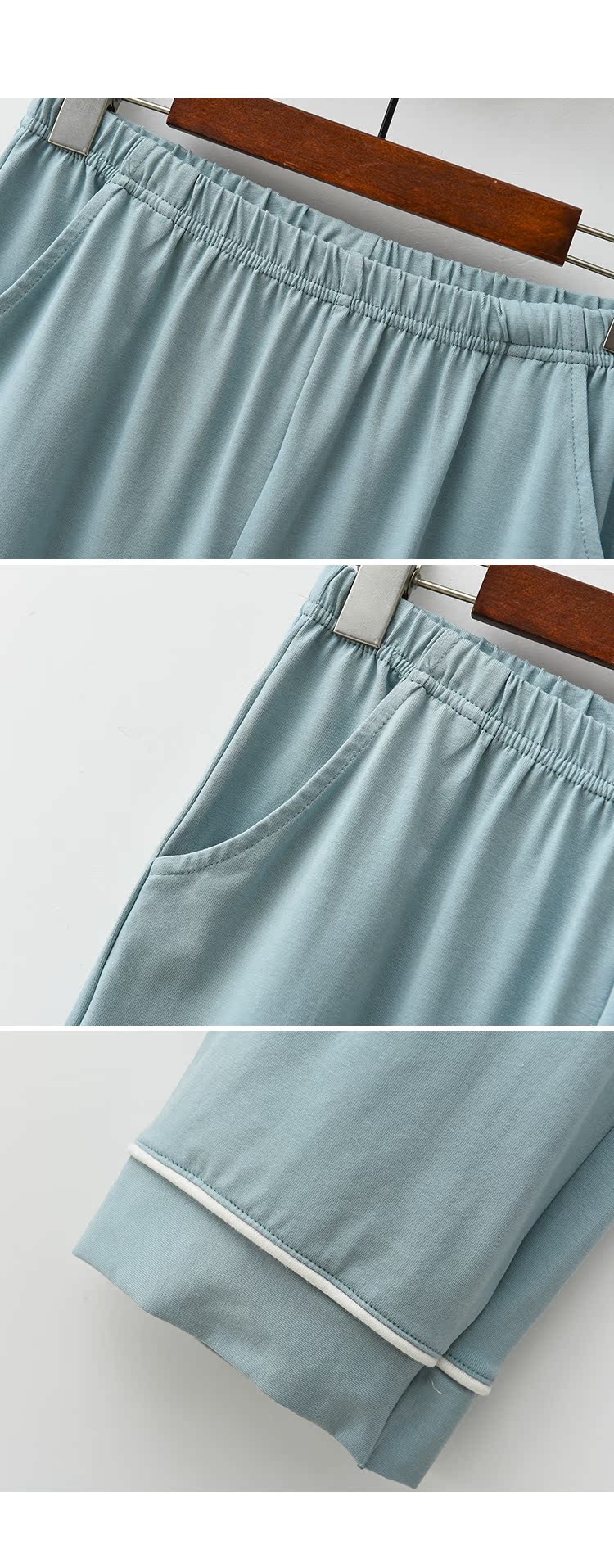 Ba cây Pyjama nữ mùa thu và mùa đông Phiên bản Hàn Quốc của cặp đôi tươi mát áo dài đơn giản phục vụ tại nhà mùa xuân và mùa thu nội y cao cấp