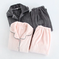 TTIITT / ba arbor couple đồ ngủ mùa thu và mùa đông mới san hô nhung ve áo dày lên đôi dịch vụ nhà pijama lụa