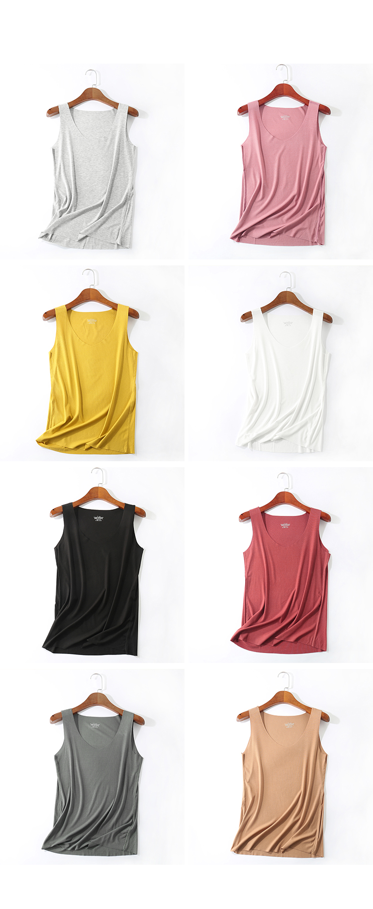 TTIITT / áo ba lỗ nữ mùa hè 2018 mới cotton thoải mái sọc dọc mềm mại bó sát modal vest quần xì áo vú