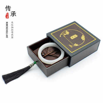 Wood grain packaging box buddhist beads bracelet storage box