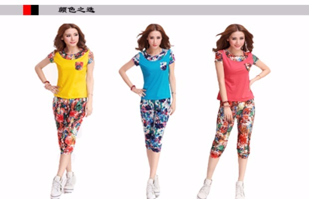 Phiên bản Hàn Quốc của bộ đồ thể thao tự trồng nữ mùa hè size lớn Áo thun thoáng khí tay ngắn cắt quần phù hợp với trang phục thể thao giản dị đồ bộ the thao nữ quần ngắn