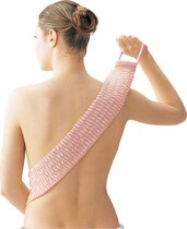 Japan imported pull-back long strip rub bath towel Men and women adult strong bath artifact Rub mud poke back bath ball
