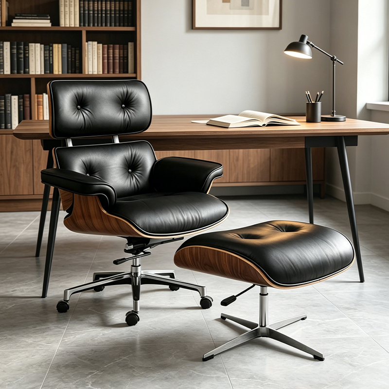 Original Eames Office Chair Eames Chair with Adjustable Height and Swivel, Designer Genuine Leather Office Home Computer Chair Original Eames Office Chair Eames Chair with Adjustable Height and Swivel, Designer Genuine Leather Office Home Computer Chair