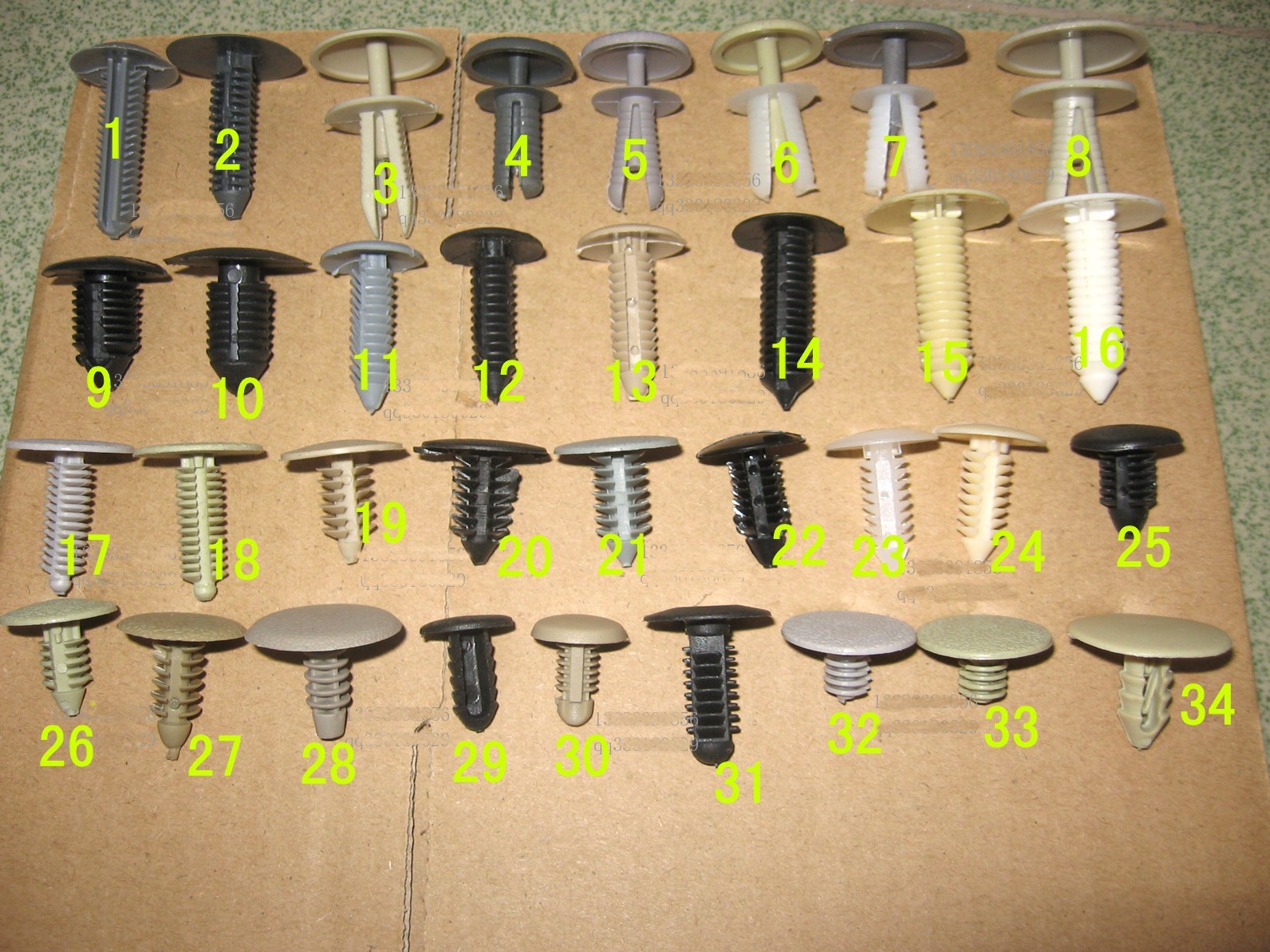 Universal Various Models Top Canopy Trunk Trunk Lining Plate Capped Leather Snap Car Clips