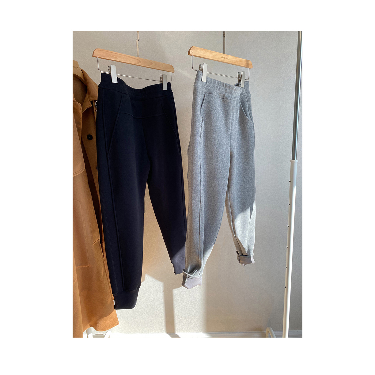 Fashion rate good wear stereo cutting pants super comfortable and thin black gray two color thick casual suit girl