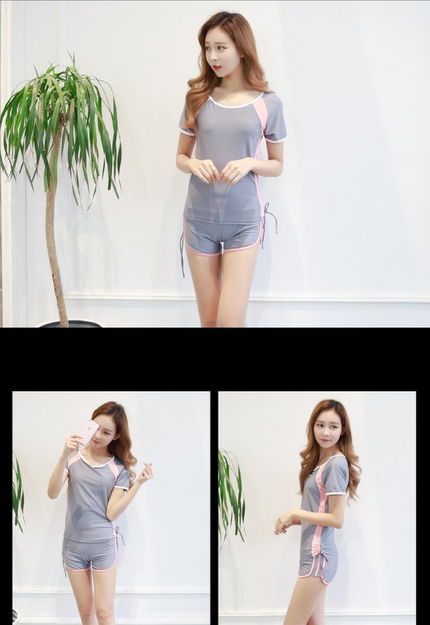 Áo tắm nữ sinh bảo thủ mùa xuân nóng bỏng che bụng thể thao phù hợp với cô gái nhỏ Hàn Quốc áo tắm mới đồ bơi 2 mảnh trẻ em