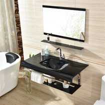 Household simple tempered glass basin washbasin wash basin wall washbasin toilet ceramic wash basin
